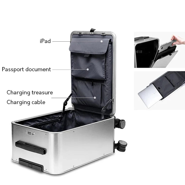 100% Aluminium hard-shell case – Valparaíso-Silver-XS (34 L)-State of Style