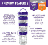 100-Calorie Snack Portion Control Containers - Stackable Set-Purple-State of Style