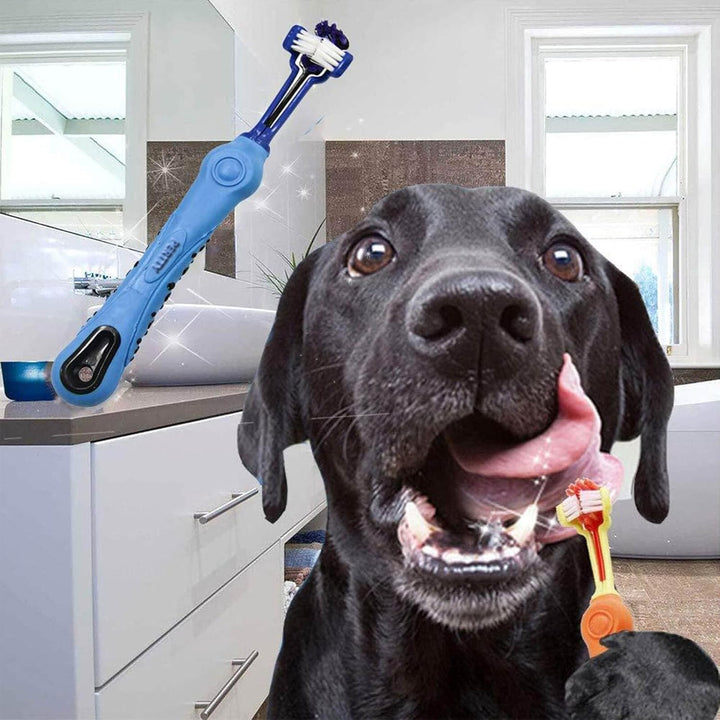 2-Piece Triangular Pet Toothbrush - Tartar Control for Healthy Teeth-State of Style