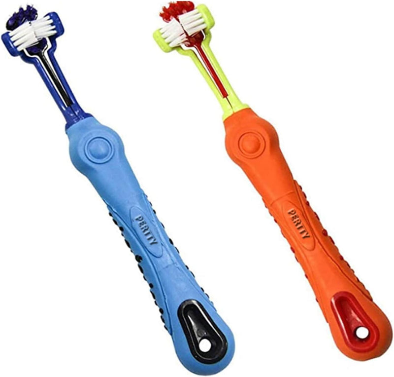 2-Piece Triangular Pet Toothbrush - Tartar Control for Healthy Teeth-State of Style