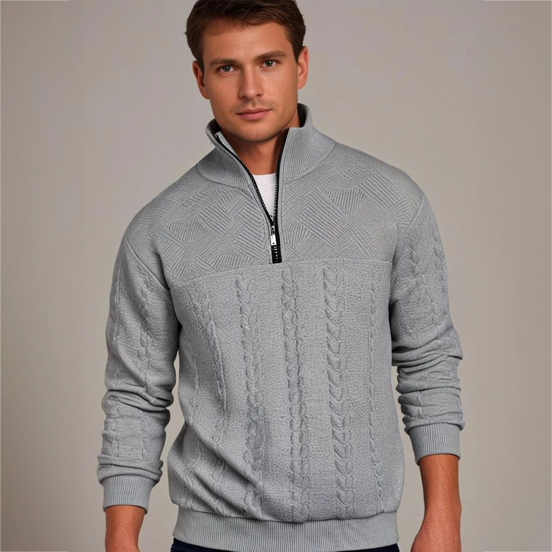 Men's pullover with cashmere merino wool – Autumn Magic Severin