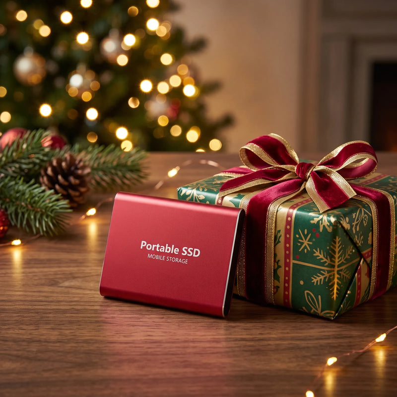 2TB Portable External SSD – Christmas Gift for Gamers & Tech Lovers