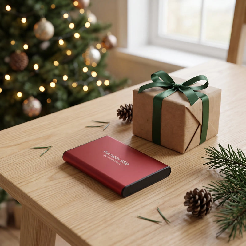 2TB Portable External SSD – Christmas Gift for Gamers & Tech Lovers