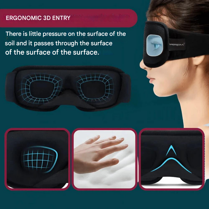3D Contoured Blackout Sleep Mask for Shift Workers