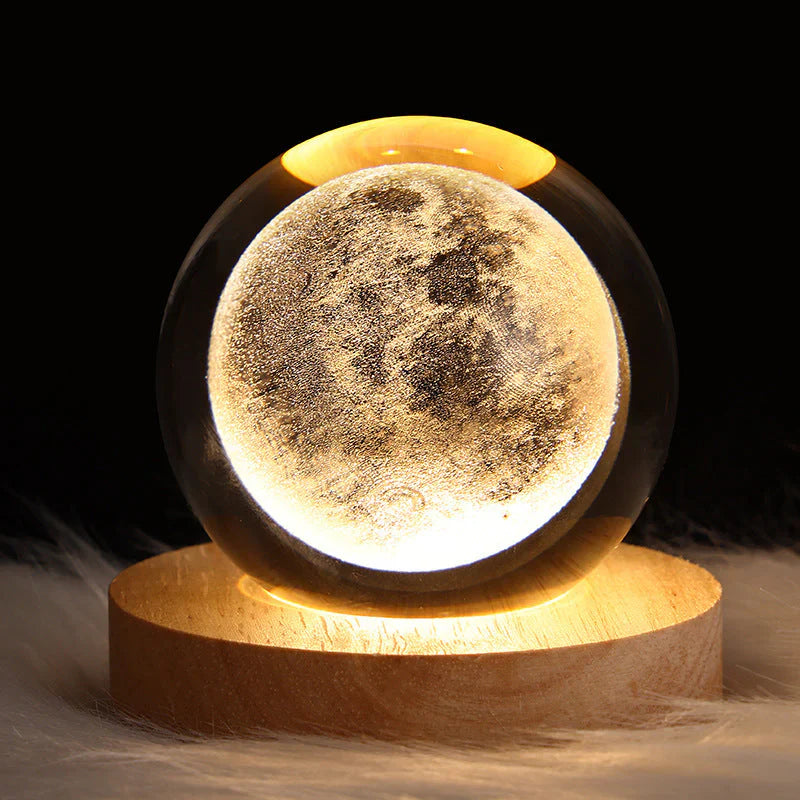 3D Crystal Mood Light - GlowCryst-Moon 6CM-State of Style