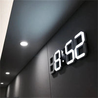 3D LED Wall Clock with Dimmable Lighting – Timora-White-State of Style