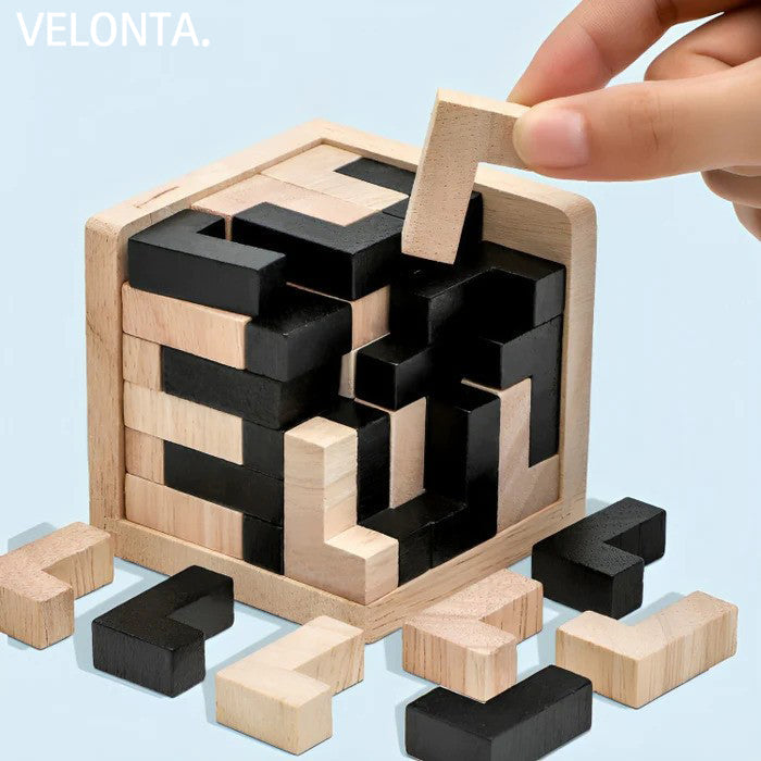 3D Wooden Brain Teaser - PuzzleMaster-State of Style