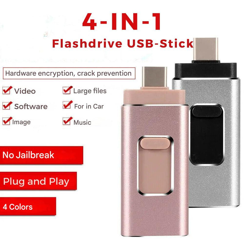 4-in-1 Flashdrive for Every Device - DataFlex-16GB-Silver-State of Style