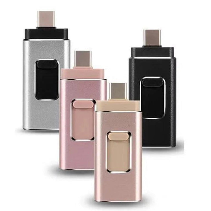 4-in-1 Flashdrive for Every Device - DataFlex-16GB-Silver-State of Style