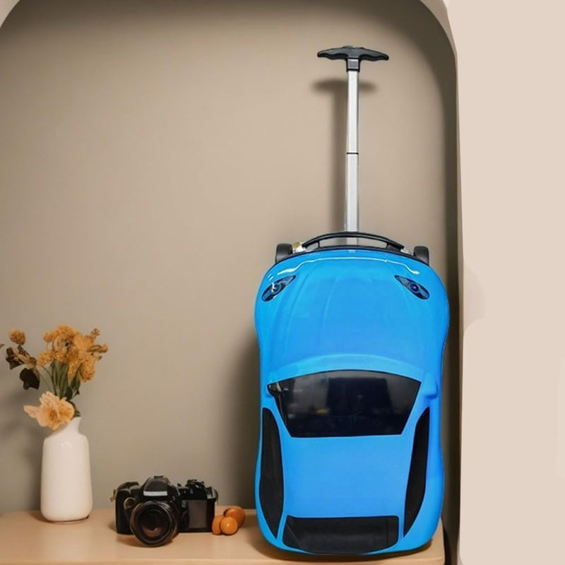 18” Kids Pull-Along Car Suitcase with Retractable Handle
