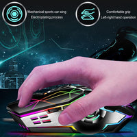87-Key Mechanical Gaming Keyboard RGB Backlit Blue Switch