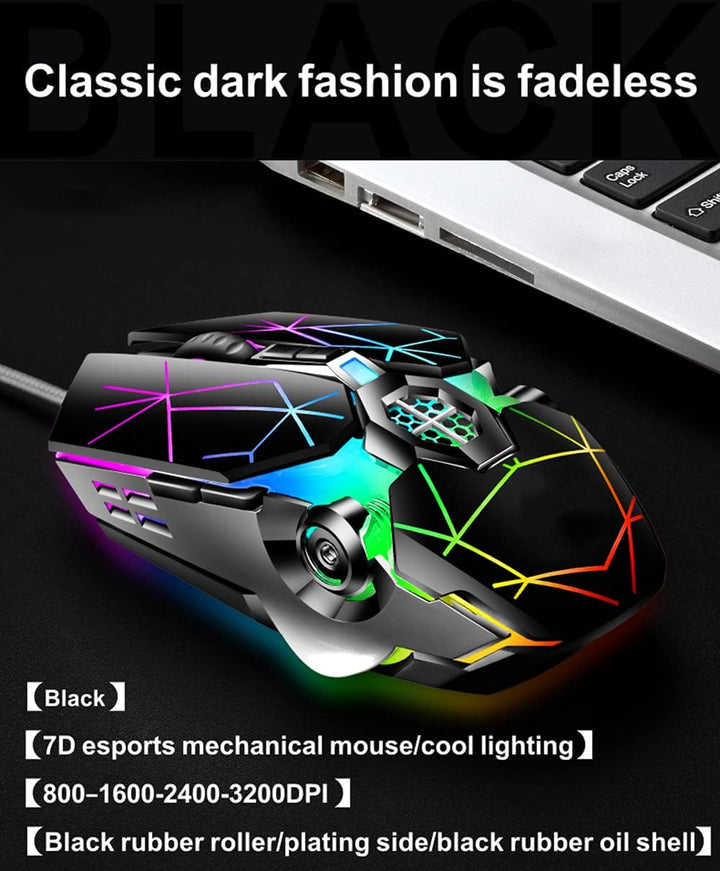 87-Key Mechanical Gaming Keyboard RGB Backlit Blue Switch
