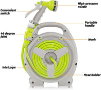Compact Garden Hose Reel Set with 15m Pipe – Corvina