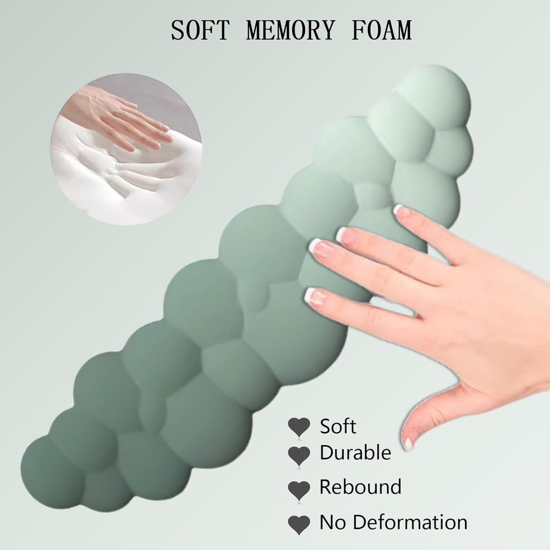 Cloud-Shaped Ergonomic Wrist Rest Set with Mouse Pad & Coaster – Zeyora