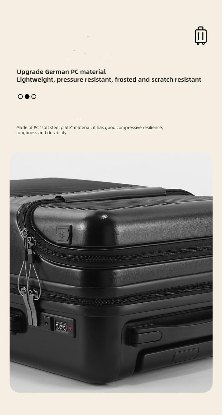 Hard Shell Carry-On with Cup Holder, USB Port & TSA Lock