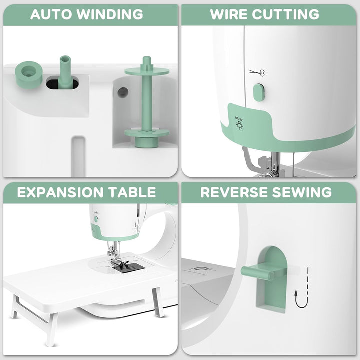 Portable Sewing Machine with 12 Stitches & Extension Table – StitchPro