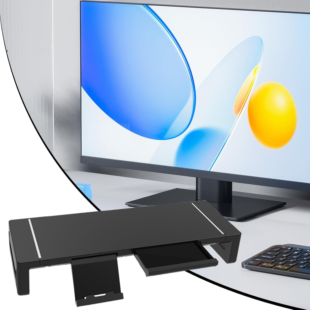 Height Adjustable Monitor Stand with Drawer – Stravon