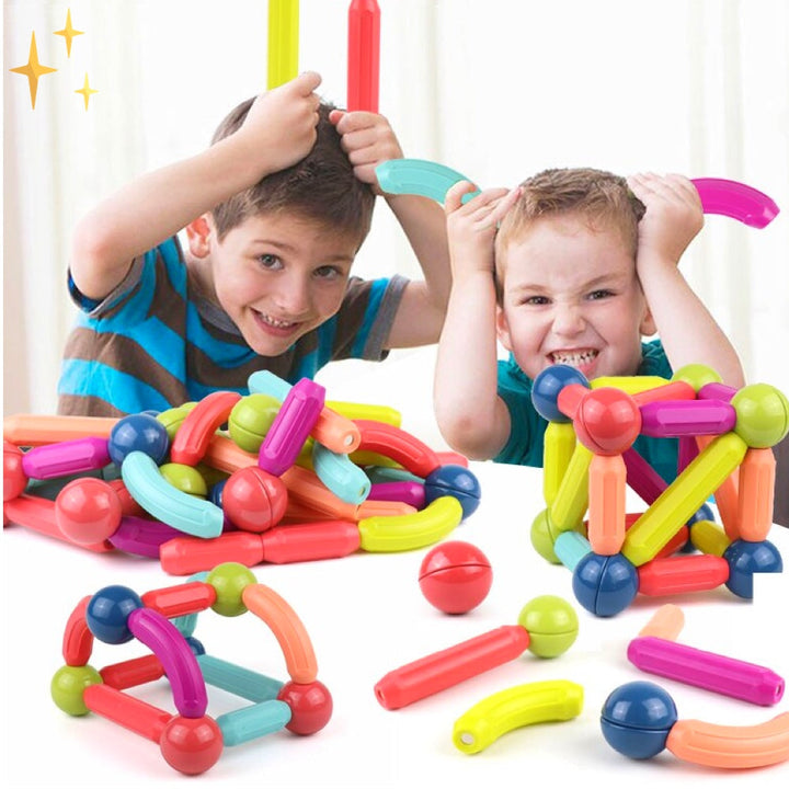 64 Pieces Magnetic Building Blocks - Creatix-State of Style