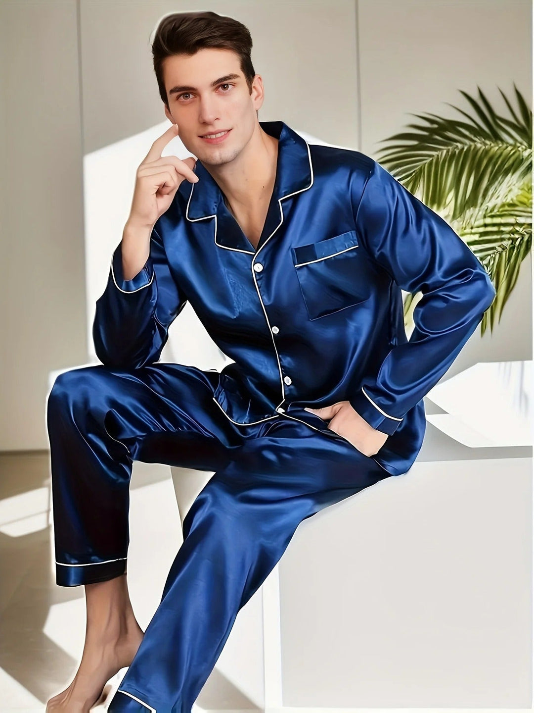 Men's Satin Pyjamas – Adrian