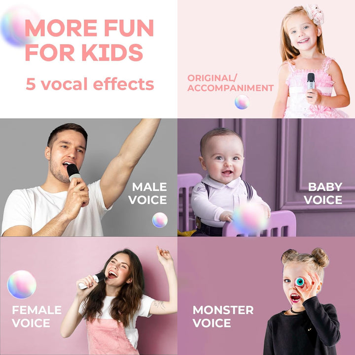 Portable Mini Karaoke Machine with Bluetooth Speaker & 2 Wireless Mics – Veylo