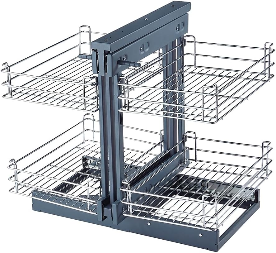 Robust Carbon Steel Blind Corner Cabinet Pull Out Shelf – Zevora