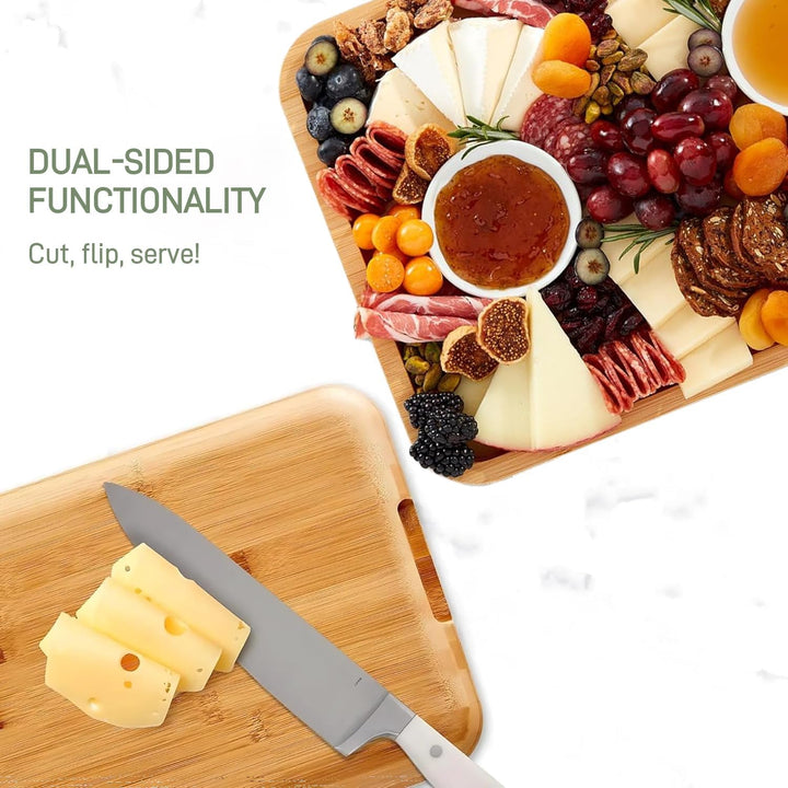 Bamboo Charcuterie Serving Board with Locking Clear Lid – Savorya