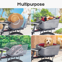 Waterproof Rear Bike Basket with Rainproof Cover – Velora