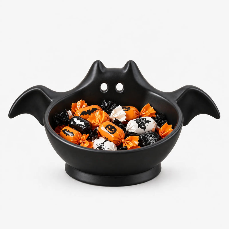 Bat-Shaped Halloween Candy Bowl - Shadowfly
