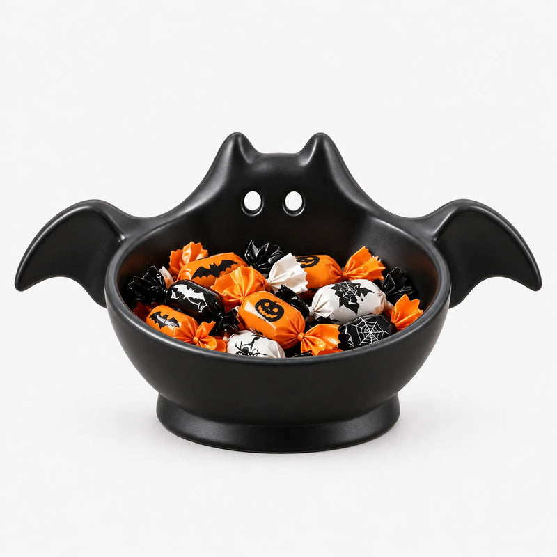 Bat-Shaped Halloween Candy Bowl - Shadowfly