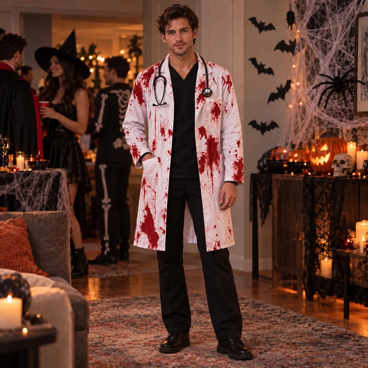 Blood-Spattered Hospital Costume - Zombedi