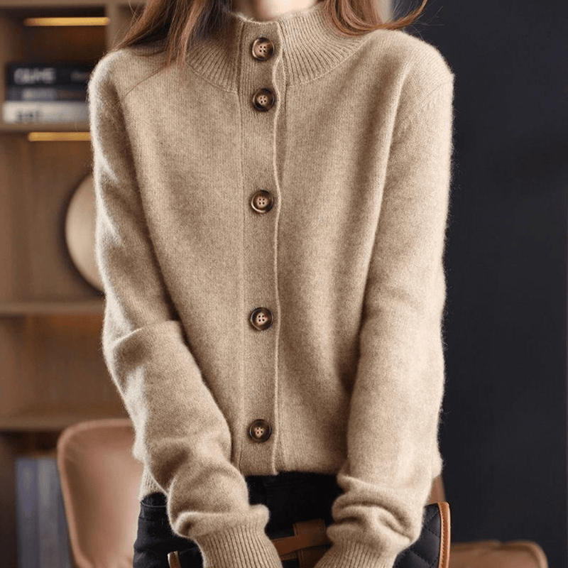 Button-Up Knit Cardigan - Leticia