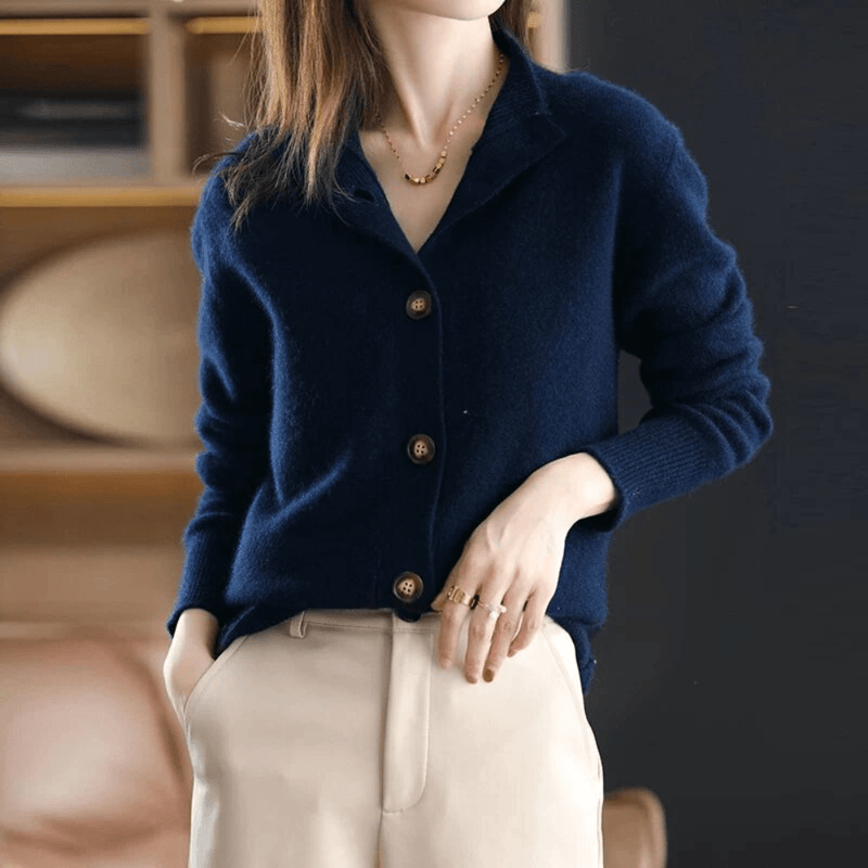 Button-Up Knit Cardigan - Leticia