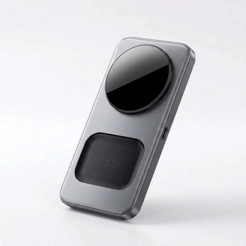 Compact Desktop Wireless Charging Station - Hubvia