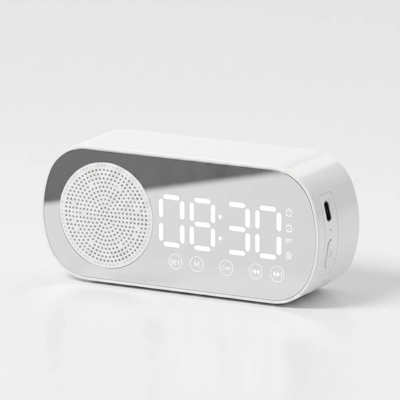 Compact Digital Alarm Clock Speaker - Vibecast