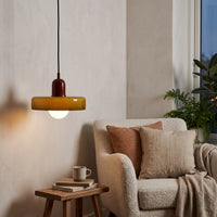 Decorative Glass Pendant Light with Adjustable Hanging Cord