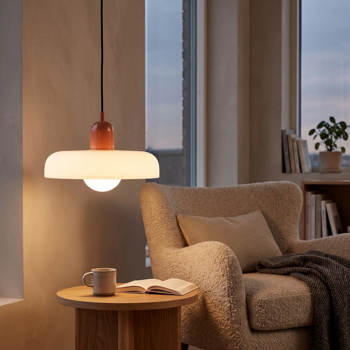 Decorative Glass Pendant Light with Adjustable Hanging Cord