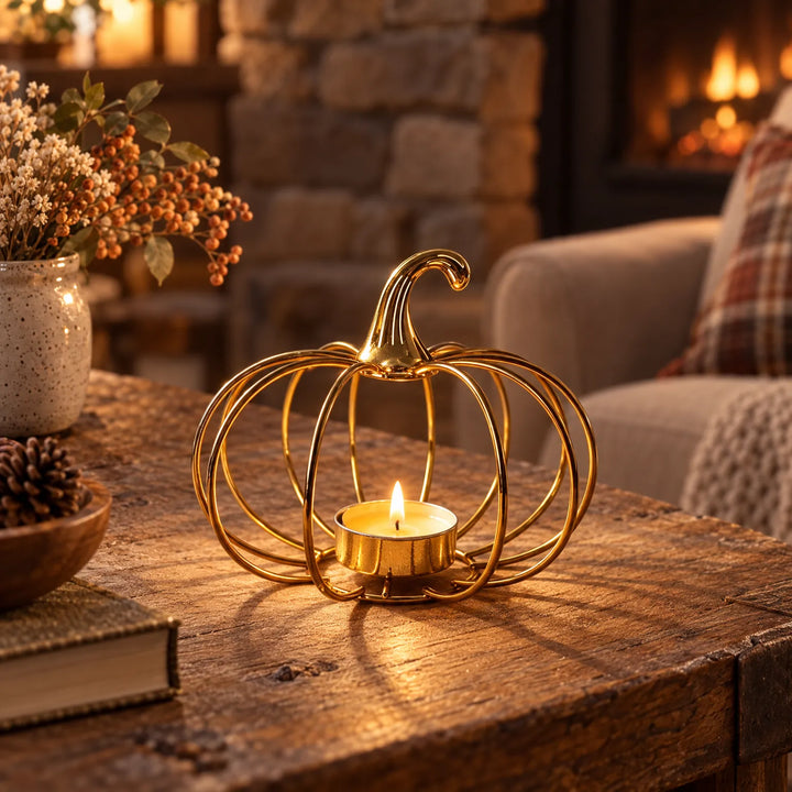 Decorative Seasonal Tea Light Holder - Pumpika