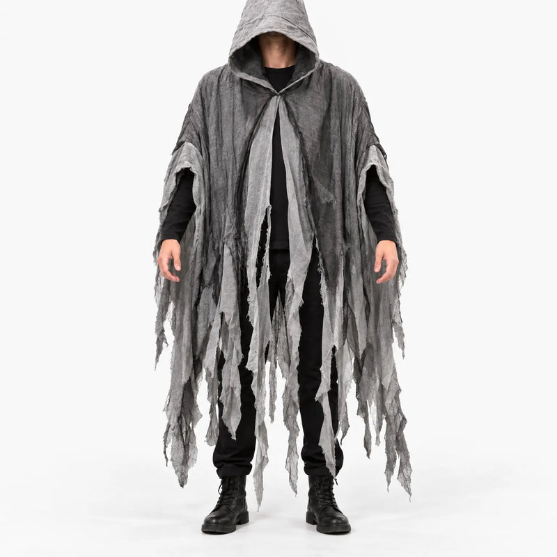 Distressed Hooded Cloak - Grimward