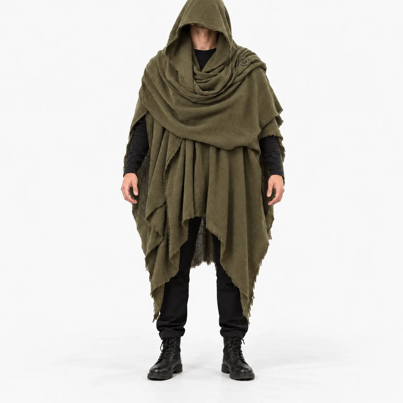 Distressed Hooded Cloak - Grimward