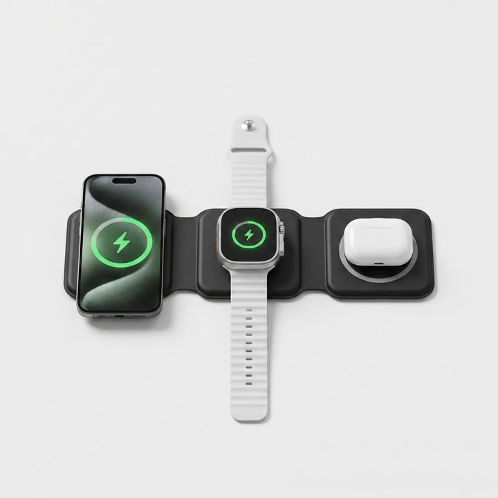 Foldable 3 In 1 Wireless Charging Station - Foldix