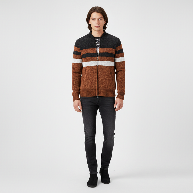 Gestreiftes Strickpullover - Karl