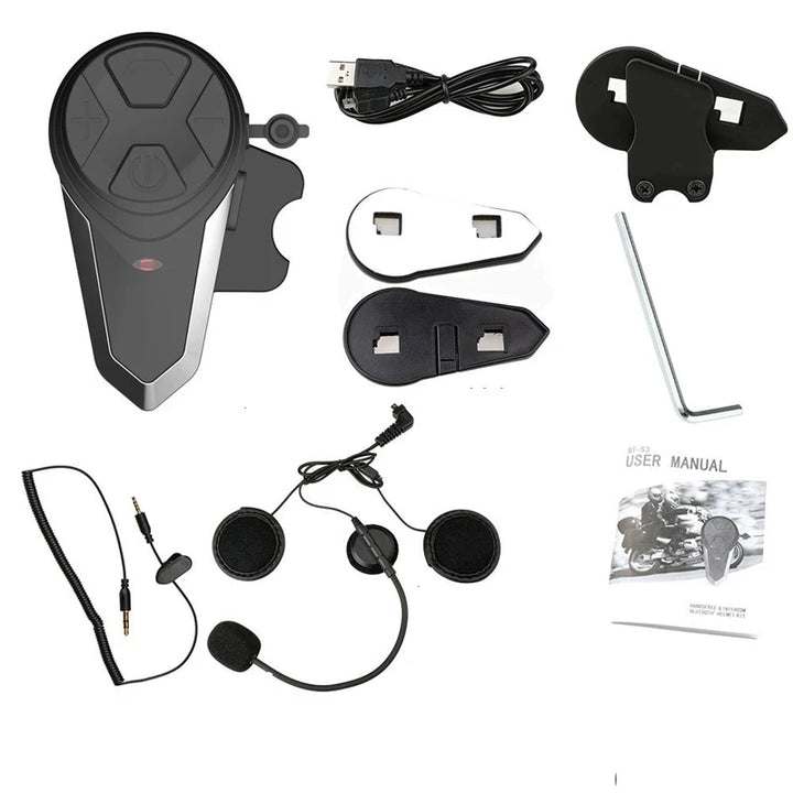 Motorcycle Helmet Bluetooth Intercom with FM & 1000m Range – RoadLink S3
