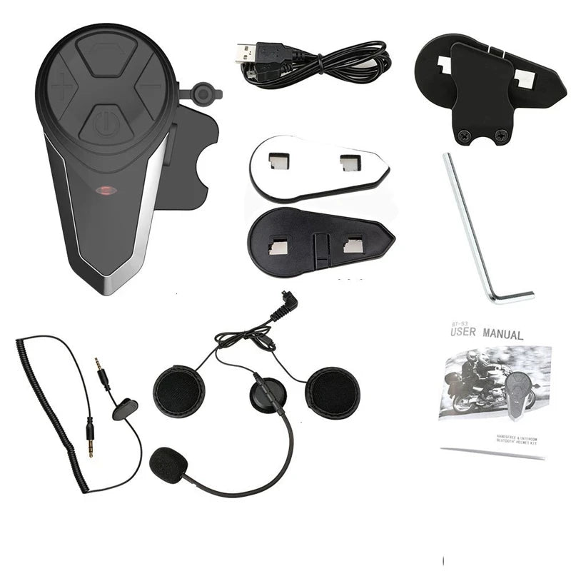 Motorcycle Helmet Bluetooth Intercom with FM & 1000m Range – RoadLink S3