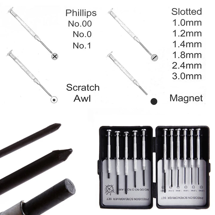 11-Piece Micro Precision Screwdriver Set with Carrying Case – Craftix