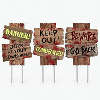Halloween Garden Warning Signs - Dreadwood