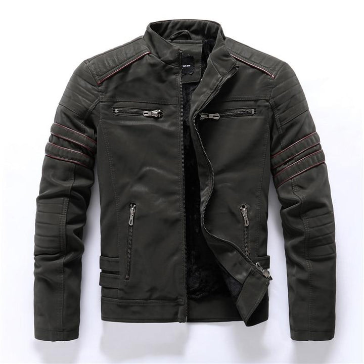 Men's biker jacket with stand-up collar – Rafael autumn edition
