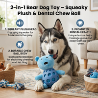 Interactive Dog Toy - SqueakBear