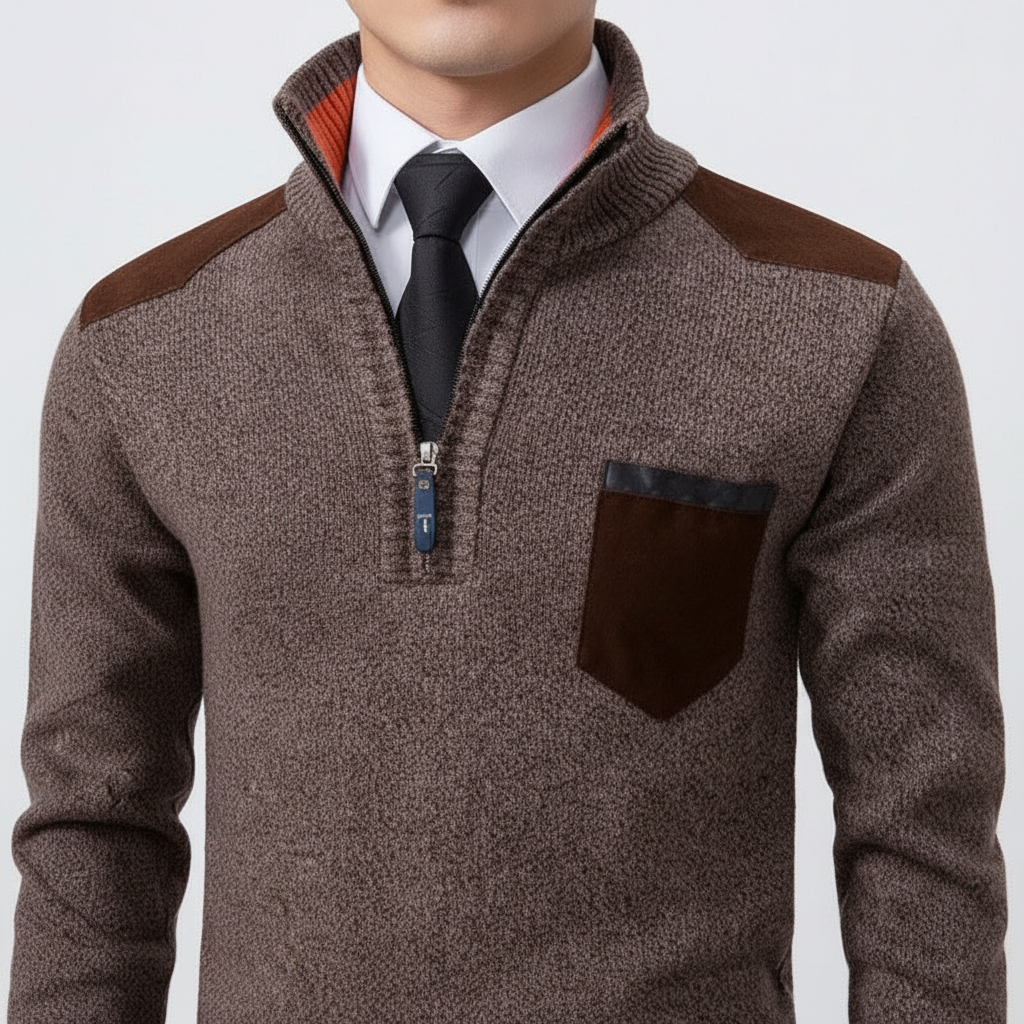 Kaschmirpullover Mit Reißverschluss -  Emil