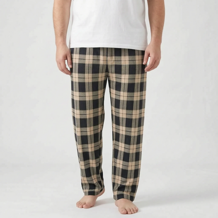 Mens Checked Pyjama Bottoms - Caleb