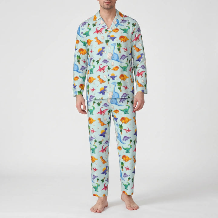 Oversized Dinosaur Print Mens Pyjamas - Joe